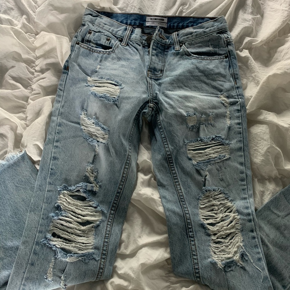 ONE x ONETEASPOON Skinny Ripped Jeans - Size 25